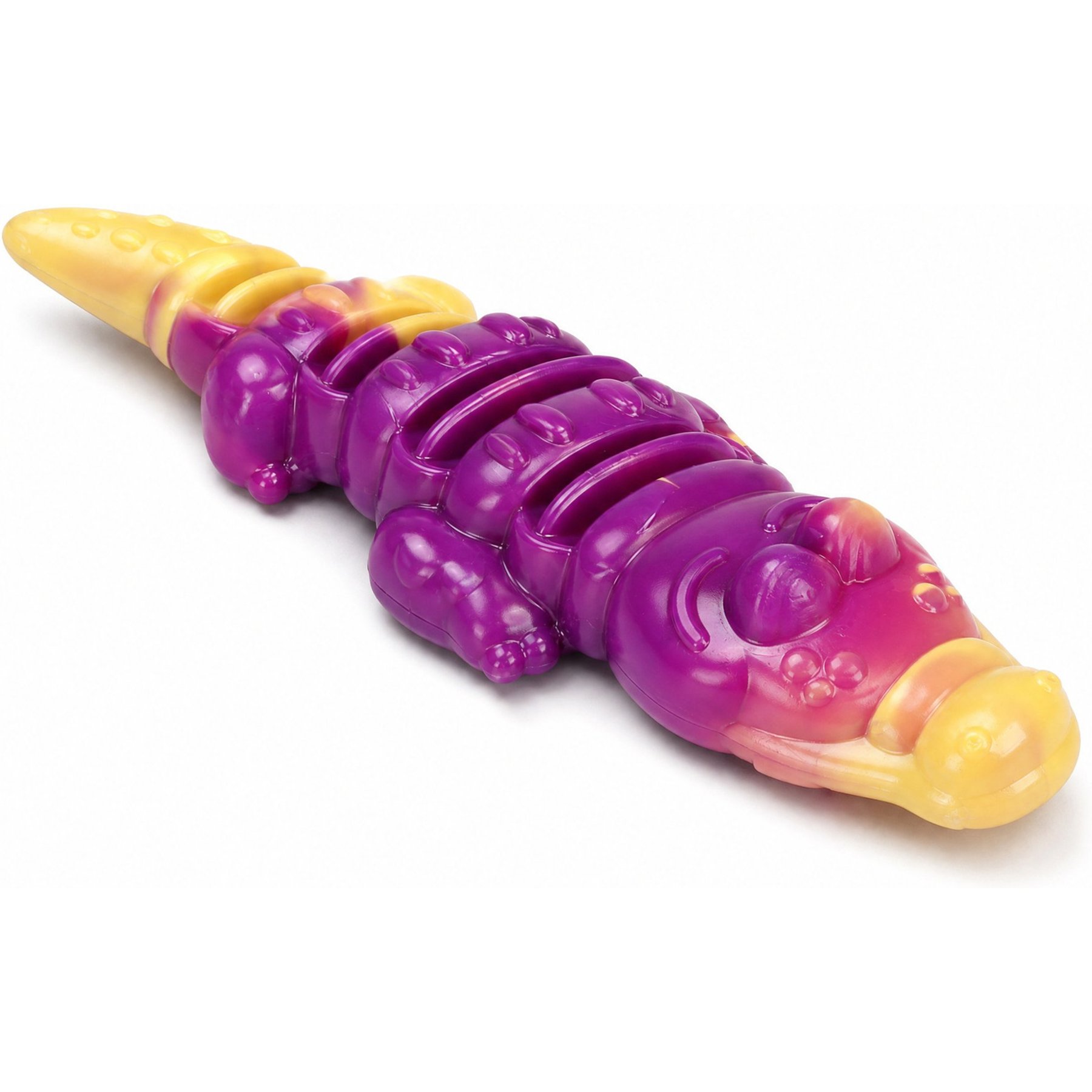 Kseroo New Alligator Beef-Flavored Nylon Tough Chew Dog Toy, Green/Brown
