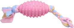 Kseroo Olive Shape Knotted Rope Teething Training Chew Dog Toy, Pink