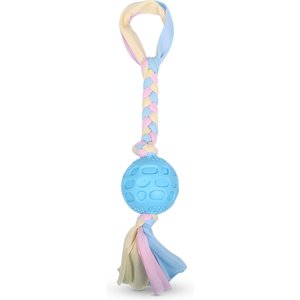 Kseroo Patterned Ball Knotted Rope Teething Training Chew Dog Toy, Blue