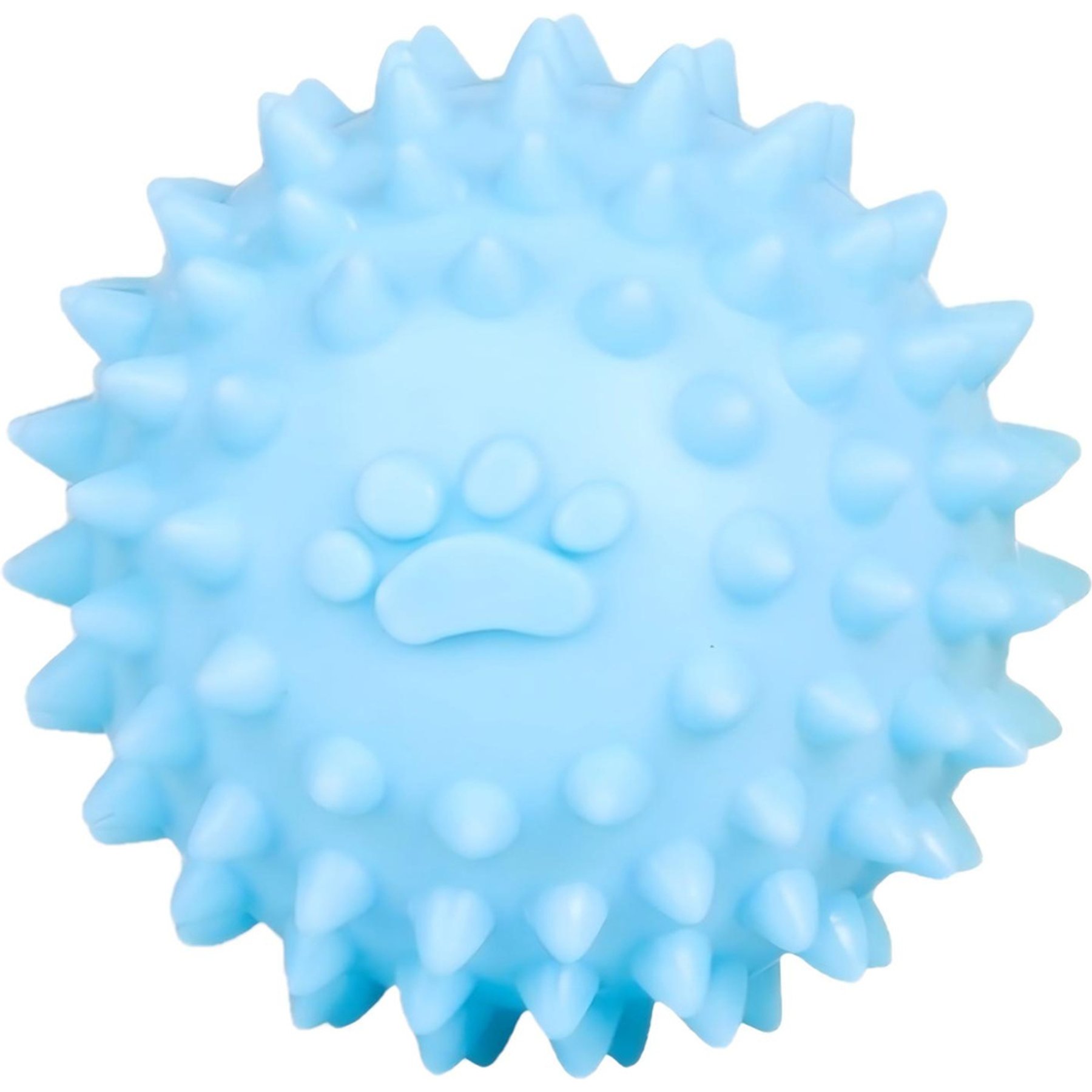 Kseroo Paw Print Spiky Ball Teething Training Chew Dog Toy, Blue