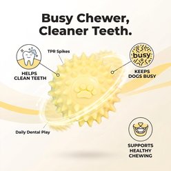 Kseroo Paw Print Spiky Ball Teething Training Chew Dog Toy, Yellow slide 2 of 7