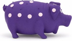 Kseroo Pig Durable Aggressive Chewers with Realistic Sound Squeaky & Dental Teething Chew Dog Toy, Purple