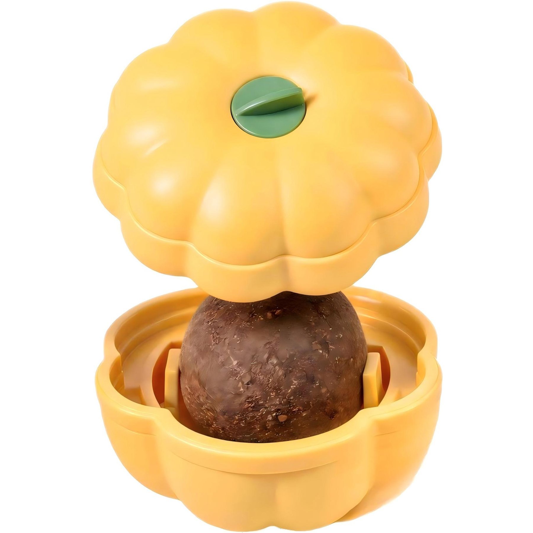 Kseroo Pumpkin Catnip-Infused Chew Toy, Yellow