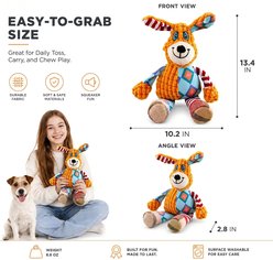 Kseroo Puppy Plush Squeaky Cat Toy, Orange slide 2 of 9