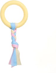 Kseroo Ring Knotted Rope Teething Training Chew Dog Toy, Large, Yellow slide 1 of 9