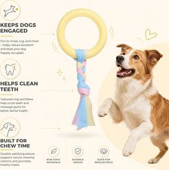 Kseroo Ring Knotted Rope Teething Training Chew Dog Toy, Large, Yellow slide 2 of 9