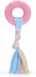 Kseroo Ring Knotted Rope Teething Training Chew Dog Toy, Pink