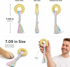 Kseroo Ring Knotted Rope Teething Training Chew Dog Toy, Yellow slide 2 of 8