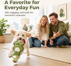 Kseroo Rope Tug Dinosaur Shape Plush Exercise Chew Dog Toy, Green slide 2 of 8
