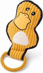 Kseroo Rope Tug Duck Shape Plush Squeaky Chew Dog Toy, Yellow slide 1 of 8