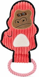 Kseroo Rope Tug Gorilla Shape Plush Exercise Chew Dog Toy, Pink