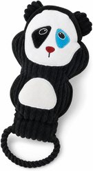 Kseroo Rope Tug Panda Shape Plush Exercise Chew Dog Toy, Black