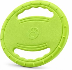 Kseroo Rubber Interactive Outdoor Training & Dental Flying Disc Dog Toy, Green