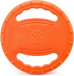 Kseroo Rubber Interactive Outdoor Training & Dental Flying Disc Dog Toy, Orange