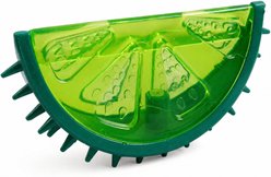 Kseroo Rubber Lemon Fruit Squeaky Chew Dog Toy, Green