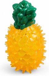 Kseroo Rubber Pineapple Fruit Squeaky Chew Dog Toy, Yellow