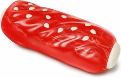 Kseroo Rubber Sausage Stick Aggressive Chewers Squeaky & Training Chew Dog Toy, Red slide 1 of 8