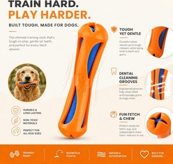 Kseroo Rubber Stick Interactive Water Play Training & Dental Chew Dog Toy, Orange, Large slide 2 of 9