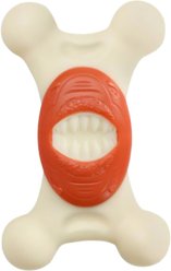 Kseroo Shark Head Beef Flavored Nylon Dental Care & Anxiety Relief Dog Chew Toy, Orange, 5.5-in