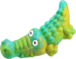 Kseroo Short Flat Crocodile Milk Flavored Nylon Dental Care Dog Chew Toy, Green/Blue slide 1 of 7