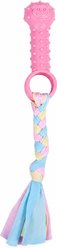Kseroo Sleeve Shape Knotted Rope Teething Training Chew Dog Toy, Pink