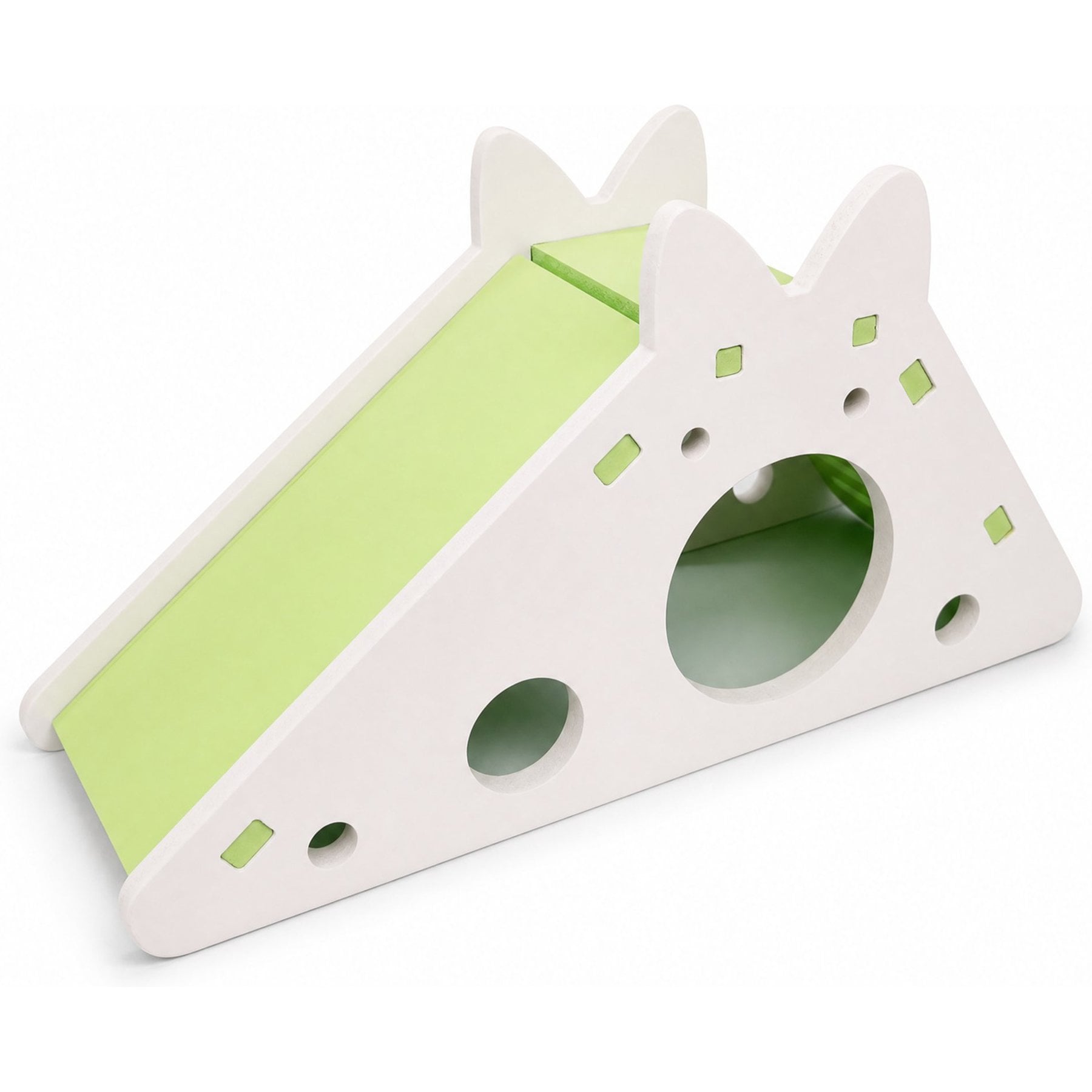 Joyahoo Slide Playset House A-Style PVC Small Animal Hideout, Green
