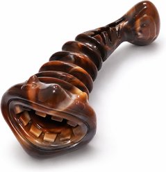 Kseroo Smooth Piranha Bone Milk Flavored Nylon Dental Care Dog Chew Toy, Brown