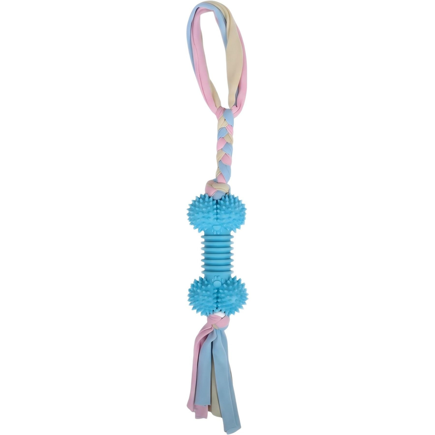 Kseroo Spike Bone Teething Training Chew Dog Toy, Medium, Blue