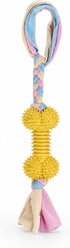 Kseroo Spike Bone Teething Training Chew Dog Toy, Medium, Yellow