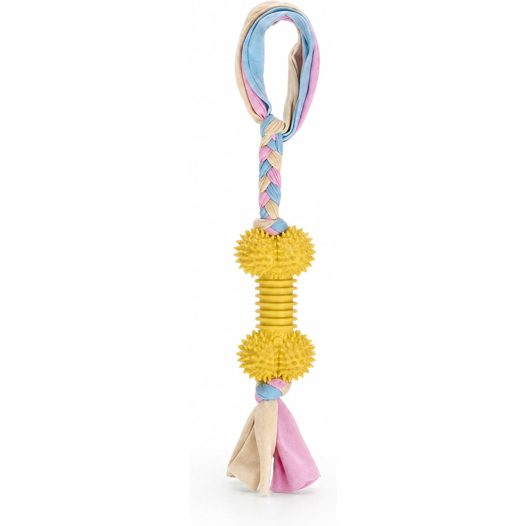 Kseroo Spike Bone Teething Training Chew Dog Toy, Medium, Yellow