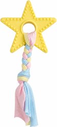 Kseroo Spiky Star Knotted Rope Teething Training Chew Dog Toy, Yellow