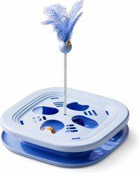Kseroo Square 4-Section Rotating Bell Cat Teaser Toy, Blue slide 1 of 8