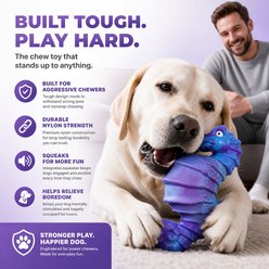 Kseroo Squeaky Seahorse Milk Flavored Nylon & Rubber Dental Care Dog Chew Toy, Purple slide 2 of 9