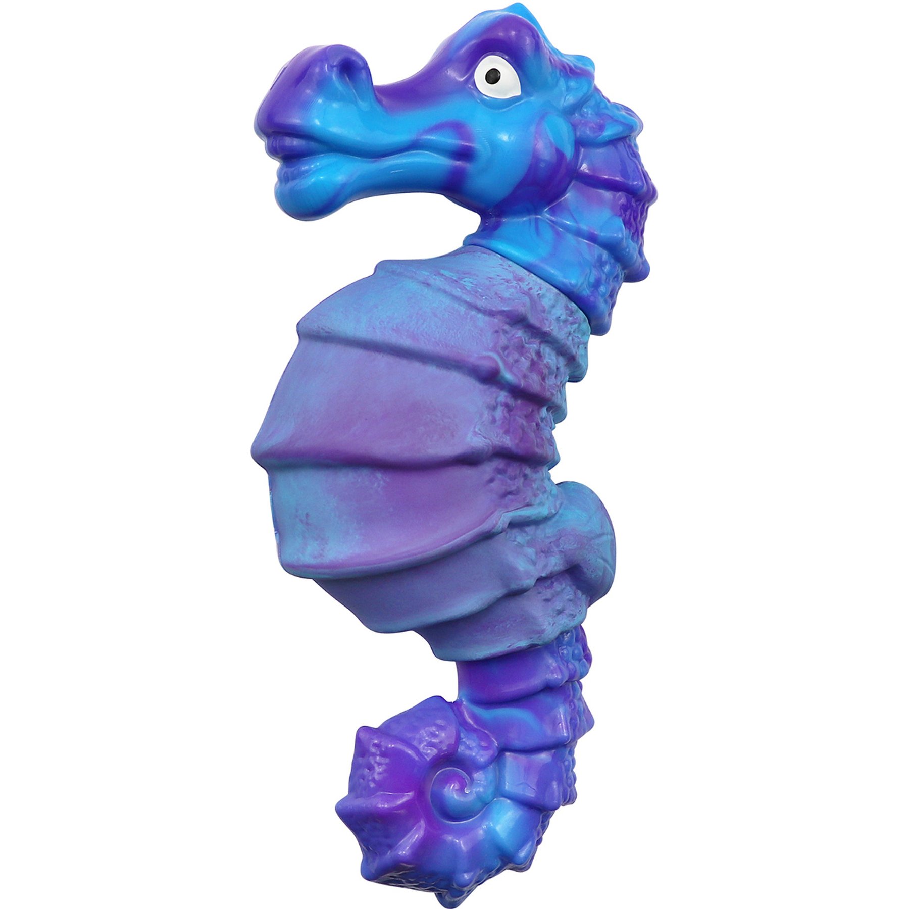 Kseroo Squeaky Seahorse Milk Flavored Nylon & Rubber Dental Care Dog Chew Toy, Purple