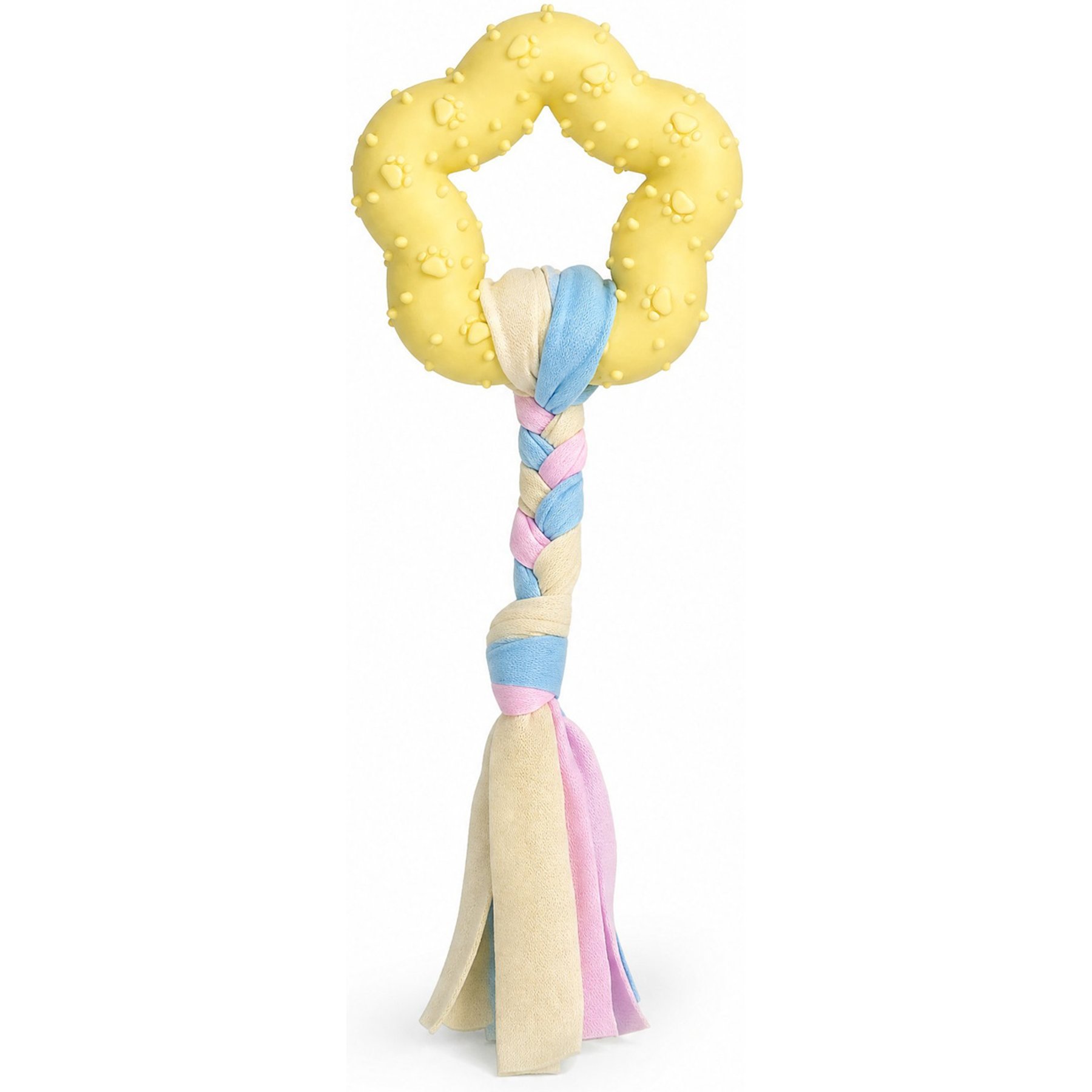 Kseroo Star Knotted Rope Teething Training Chew Dog Toy, Yellow