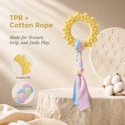 Kseroo Sun Shape Knotted Rope Teething Training Chew Dog Toy, Yellow slide 2 of 8