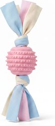 Kseroo Textured Ball Knotted Rope Teething Training Chew Dog Toy, Pink