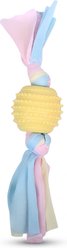 Kseroo Textured Ball Knotted Rope Teething Training Chew Dog Toy, Yellow