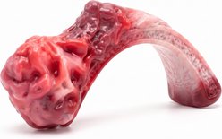 Kseroo Tomahawk Steak Beef Flavored Nylon Dental Care Dog Chew Toy, Red