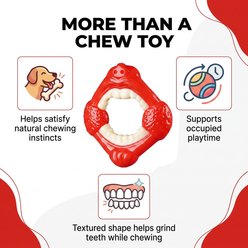 Kseroo Tooth Beef Flavored Nylon Dental Care & Anxiety Relief Dog Chew Toy, Red slide 2 of 9