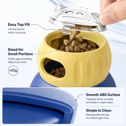 Kseroo Treat-Dispensing Owl Wobble Exercise Training Chasers Dog Toy, Blue slide 2 of 9
