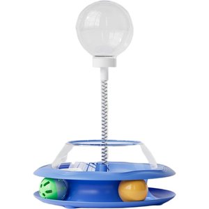 Kseroo Treat-Dispensing Track Ball Cat Toy, Blue