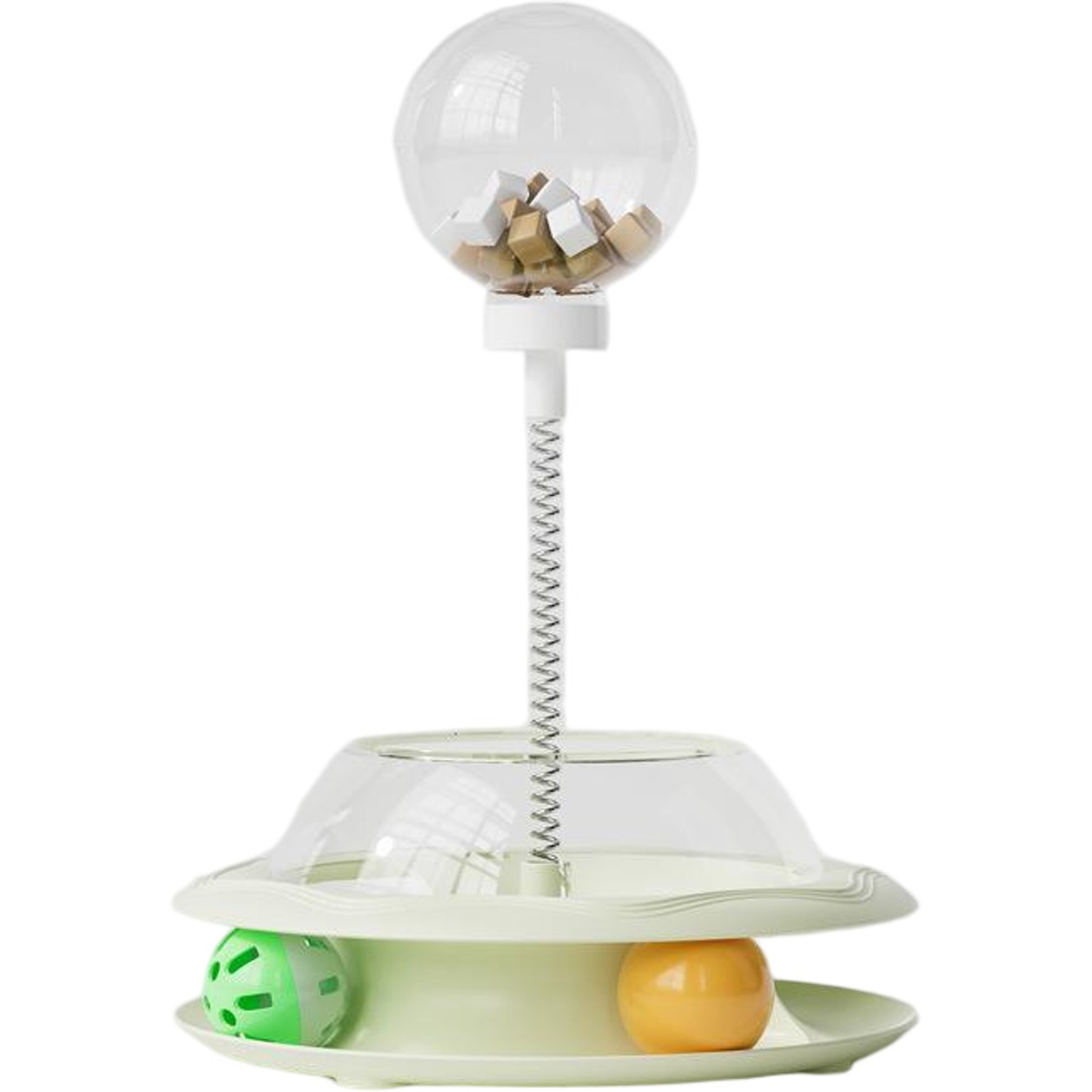 Kseroo Treat-Dispensing Track Ball Cat Toy, Green
