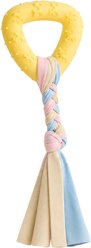 Kseroo Triangle Knotted Rope Teething Training Chew Dog Toy, Yellow