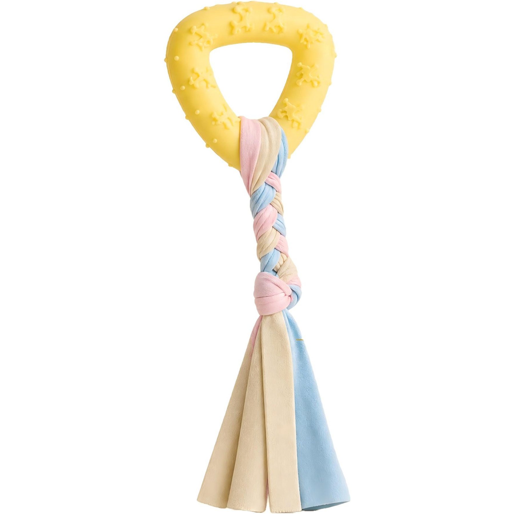 Kseroo Triangle Knotted Rope Teething Training Chew Dog Toy, Yellow
