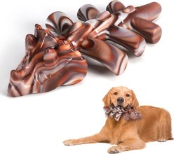 Kseroo Triceratops Beef-Flavored Nylon Tough Chew Dog Toy, Brown slide 1 of 9