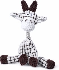 Kseroo Whimsical Goat Squeaky Play Plush Chew Dog Toy, White/Brown