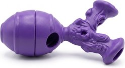 Kseroo Y-Shaped Treat Dispensing Bone Milk Flavored Nylon Rotating Puzzle Dog Toy, Purple