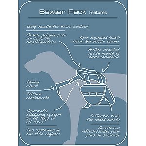 Kurgo Baxter Dog Backpack, Big Baxter, Chili/Barn Red