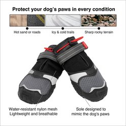 Kurgo Blaze Cross Dog Boots, Red & Black, Medium slide 2 of 6
